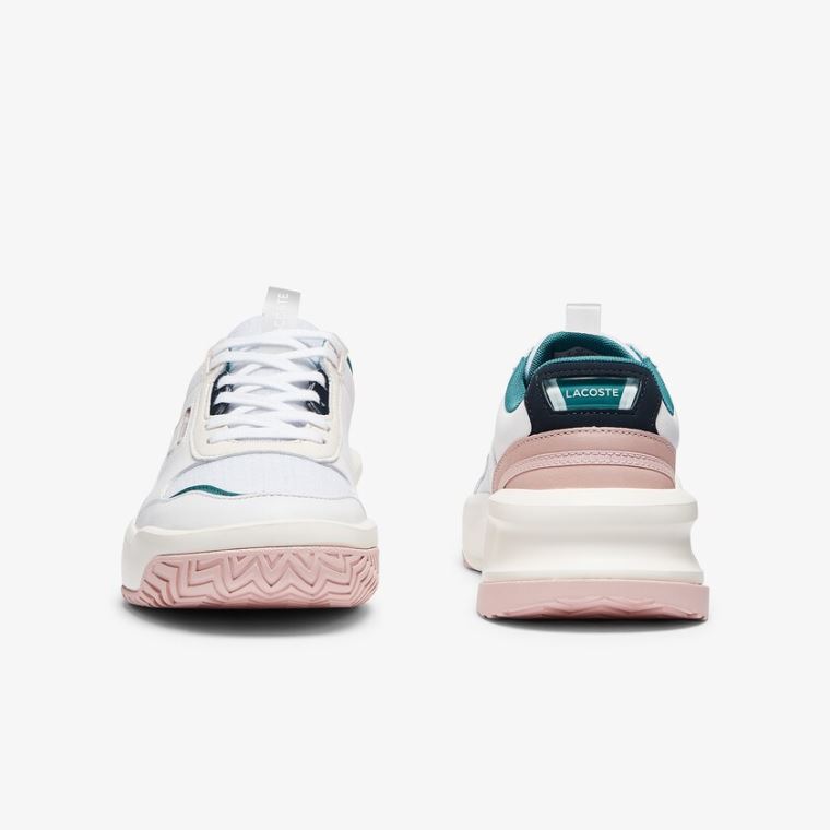 Lacoste Ace Lift Bőr Sneakers Fehér Rózsaszín | ftAkFGjf