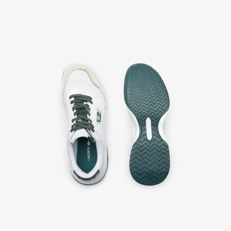 Lacoste Ace Lift Colourblock Bőr Reflective Sneakers Fehér Sötétzöld | fEwVh7Ow