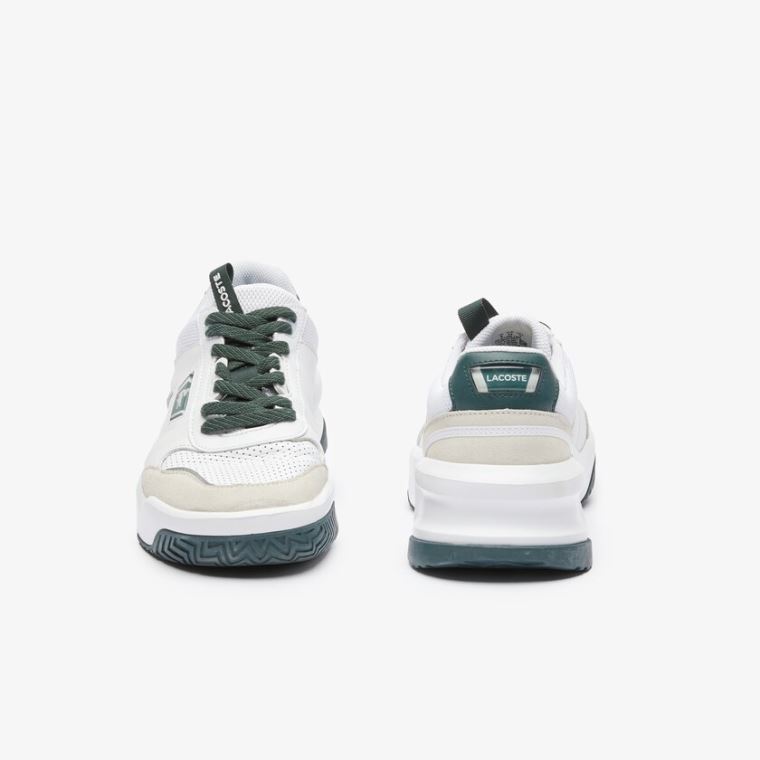 Lacoste Ace Lift Colourblock Bőr Reflective Sneakers Fehér Sötétzöld | fEwVh7Ow