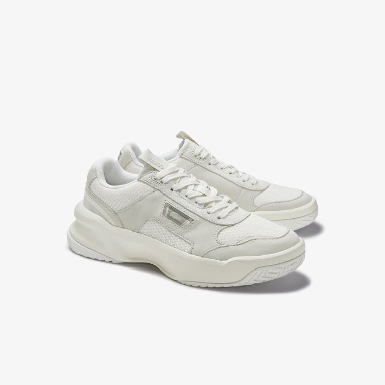 Lacoste Ace Lift Colourblock Bőr Sneakers Fehér Fehér | 09BFWRjz