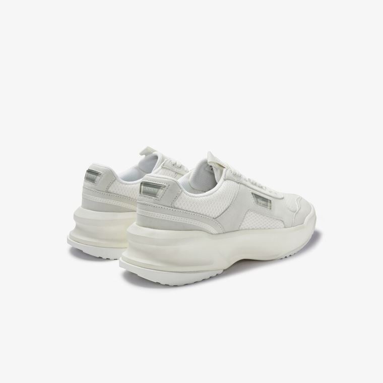 Lacoste Ace Lift Colourblock Bőr Sneakers Fehér Fehér | 09BFWRjz