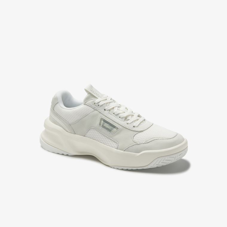 Lacoste Ace Lift Colourblock Bőr Sneakers Fehér Fehér | 09BFWRjz