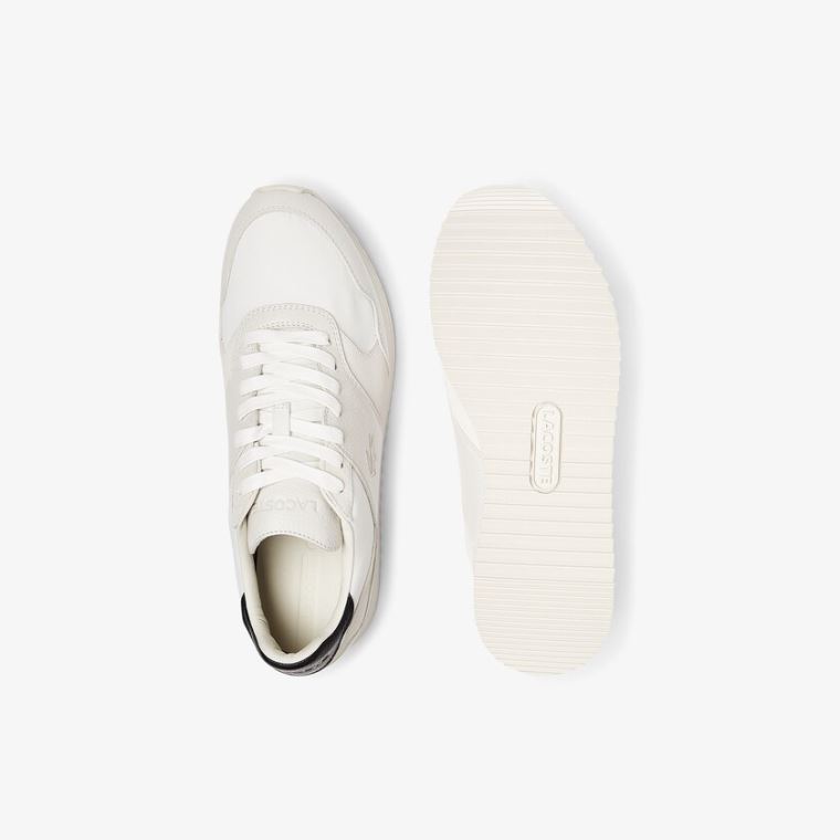 Lacoste Aesthet Luxe Bőr Sneakers Fehér Fekete | Ke10Mp9H