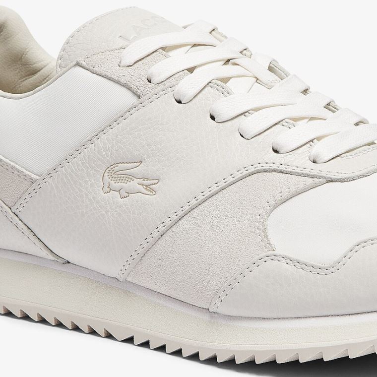 Lacoste Aesthet Luxe Bőr Sneakers Fehér Fekete | Ke10Mp9H