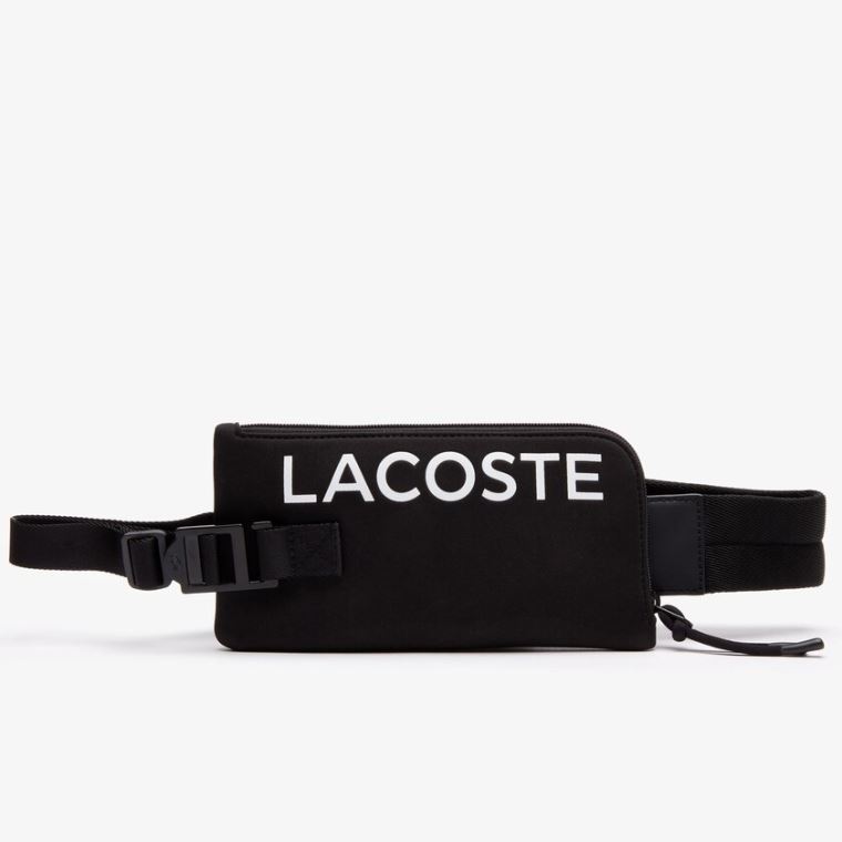 Lacoste Anti-Radiation Lapos Crossbody Smartphone Wallet Fekete | aTtSekbL