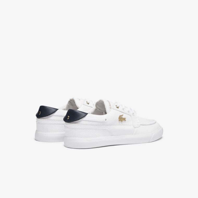 Lacoste Bayliss Deck Bőr Sneakers Fehér | gdlnk1ve