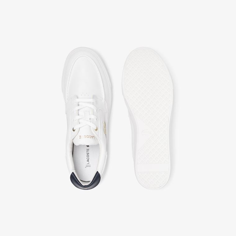 Lacoste Bayliss Deck Bőr Sneakers Fehér | gdlnk1ve