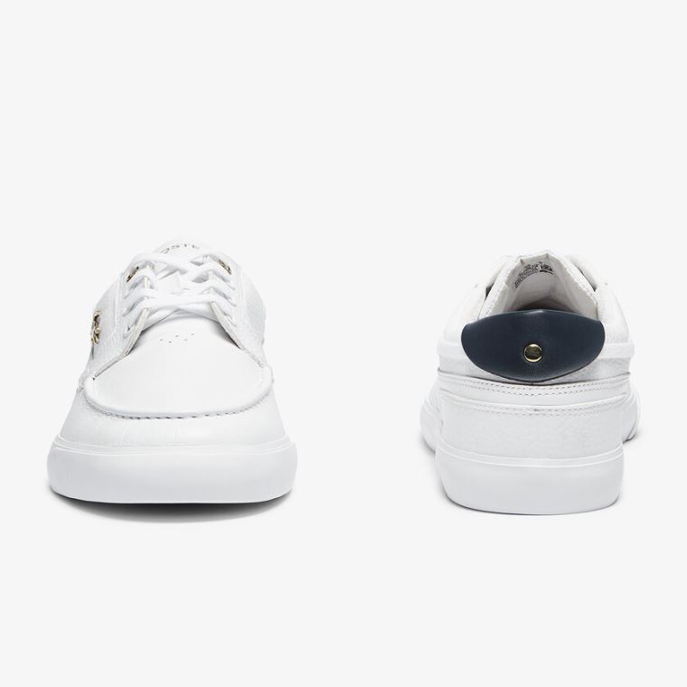 Lacoste Bayliss Deck Bőr Sneakers Fehér | gdlnk1ve