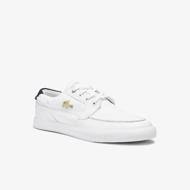 Lacoste Bayliss Deck Bőr Sneakers Fehér | gdlnk1ve