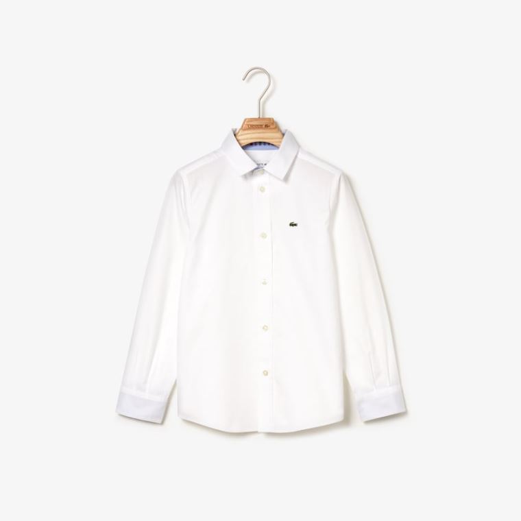 Lacoste Button-Down Oxford Shirt Fehér | d6JJ1cDY