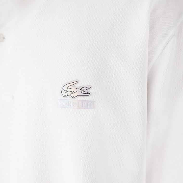 Lacoste CONCEPTS Collaboration Relaxed Polo Fehér | NBwvycfC