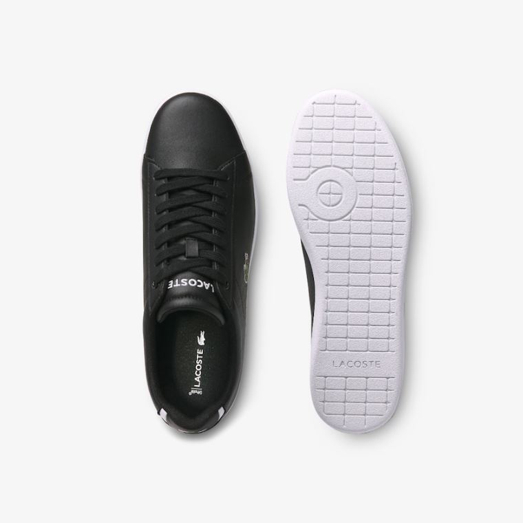 Lacoste Carnaby Evo Bőr Sneakers Fekete | sPd0bJDT