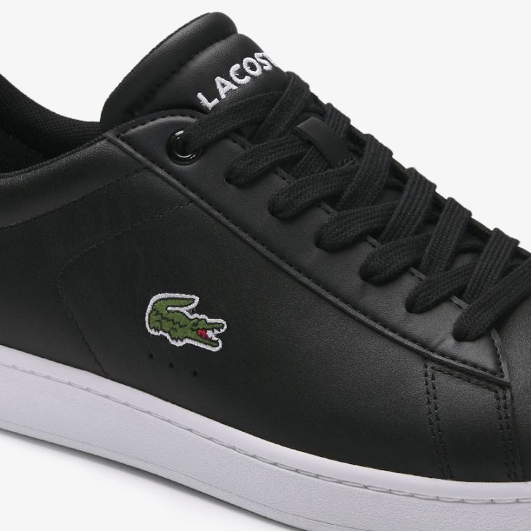 Lacoste Carnaby Evo Bőr Sneakers Fekete | sPd0bJDT