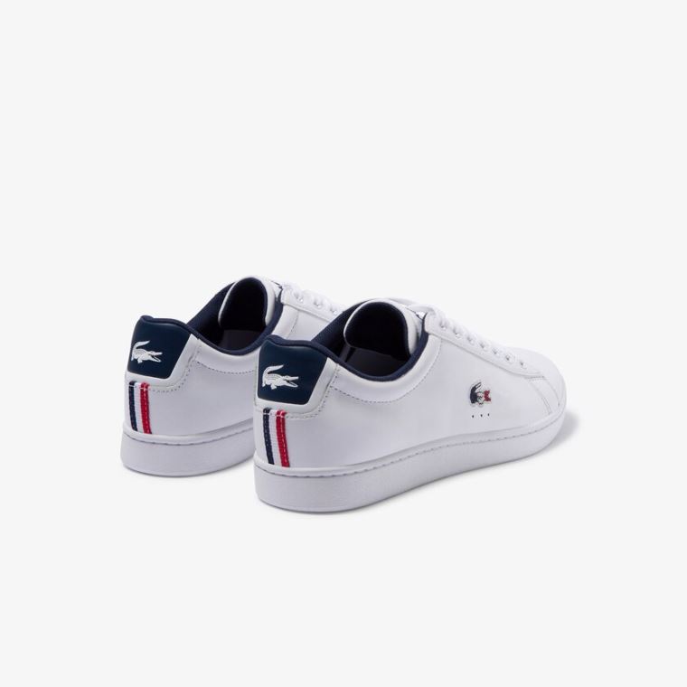 Lacoste Carnaby Evo Bőr and Szintetikus Sneakers Fehér Bézs | LduYitaR