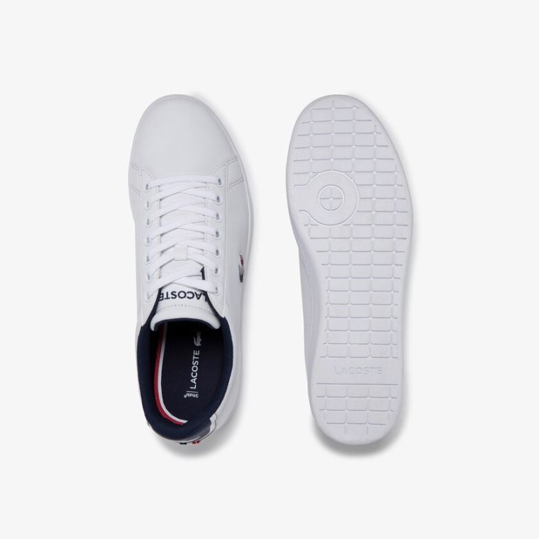 Lacoste Carnaby Evo Bőr and Szintetikus Sneakers Fehér Bézs | LduYitaR