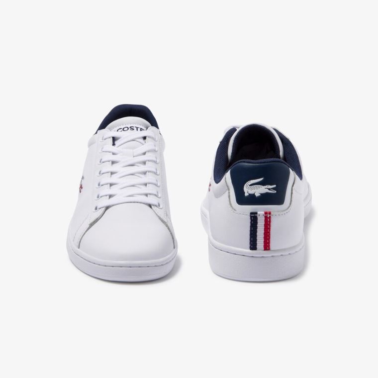 Lacoste Carnaby Evo Bőr and Szintetikus Sneakers Fehér Bézs | LduYitaR