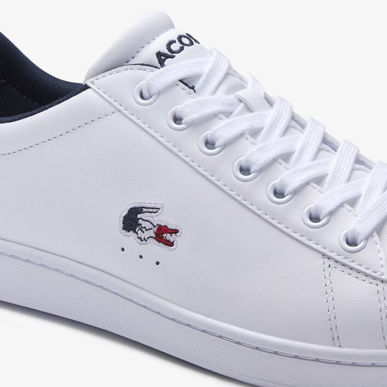 Lacoste Carnaby Evo Bőr and Szintetikus Sneakers Fehér Bézs | LduYitaR