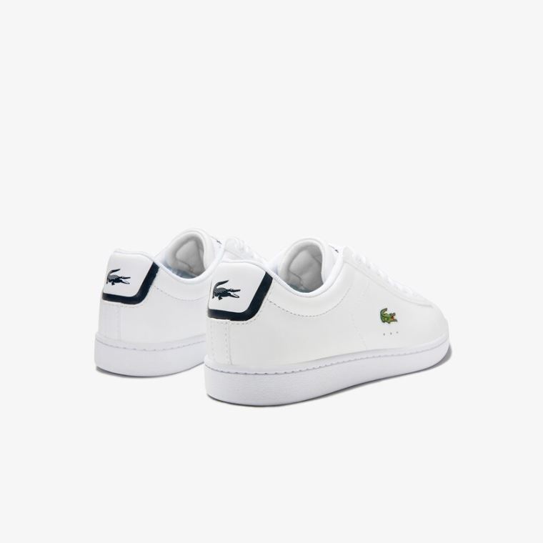 Lacoste Carnaby Evo Mesh-lined Bőr Sneakers Fehér | Nc8CvXDE