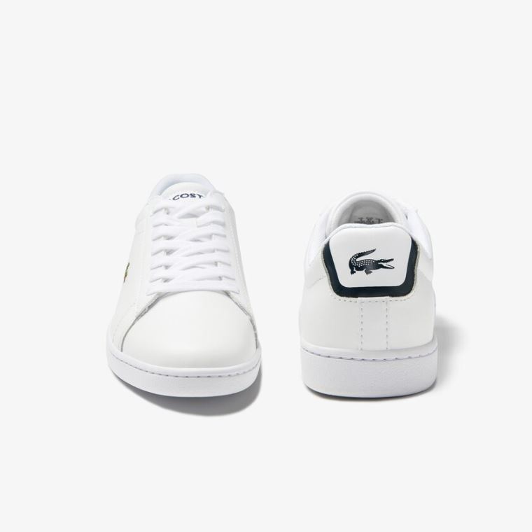 Lacoste Carnaby Evo Mesh-lined Bőr Sneakers Fehér | Nc8CvXDE