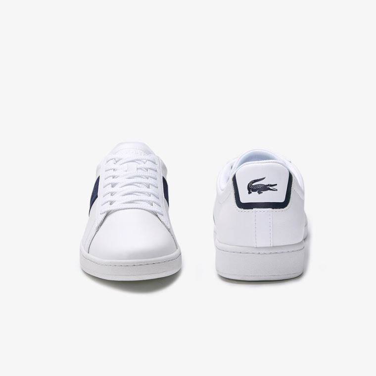 Lacoste Carnaby Evo Pigmented Bőr Sneakers Fehér Sötétkék | EPwAyuox