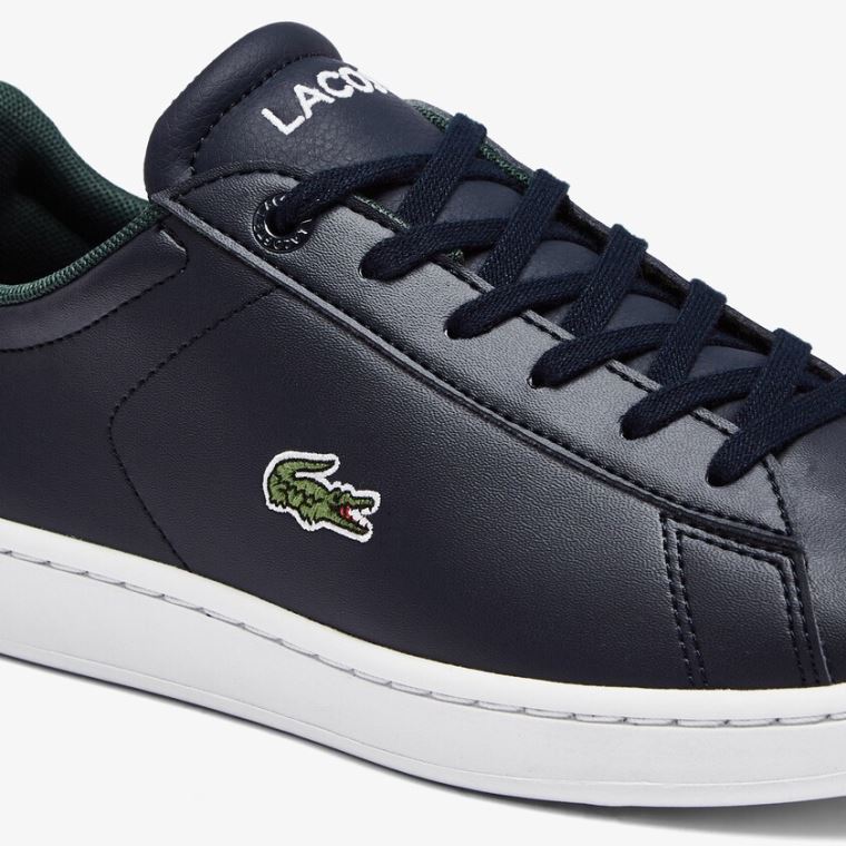 Lacoste Carnaby Evo Szintetikus Sneakers Sötétkék Fehér | VMINXF53