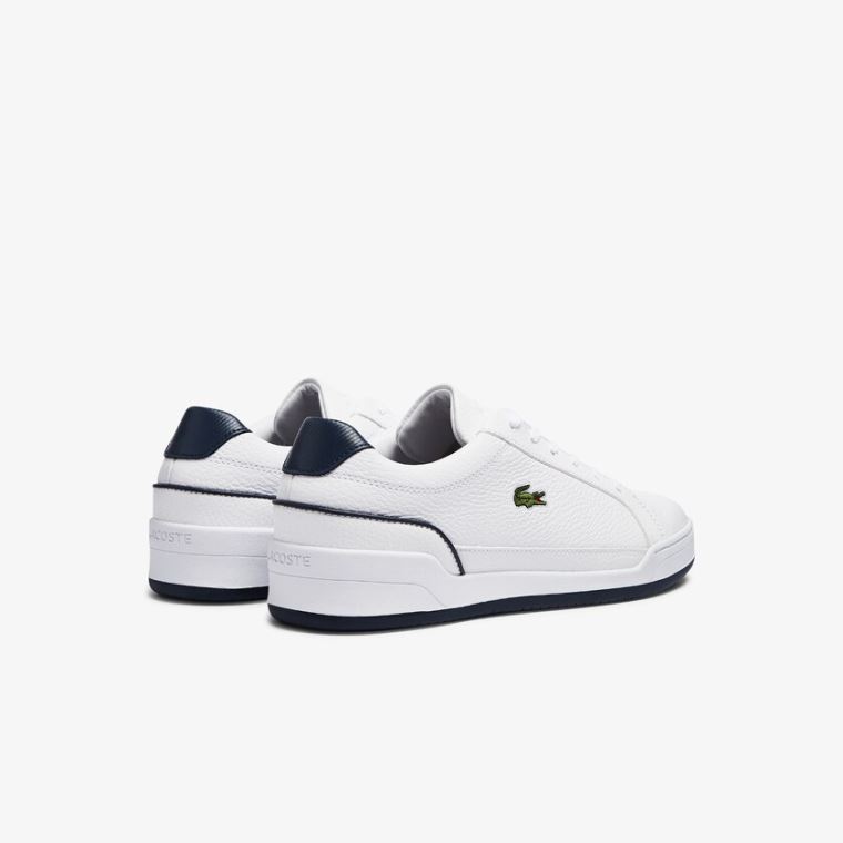 Lacoste Challenge Bőr Sneakers Fehér Sötétkék | v7jJpDKV