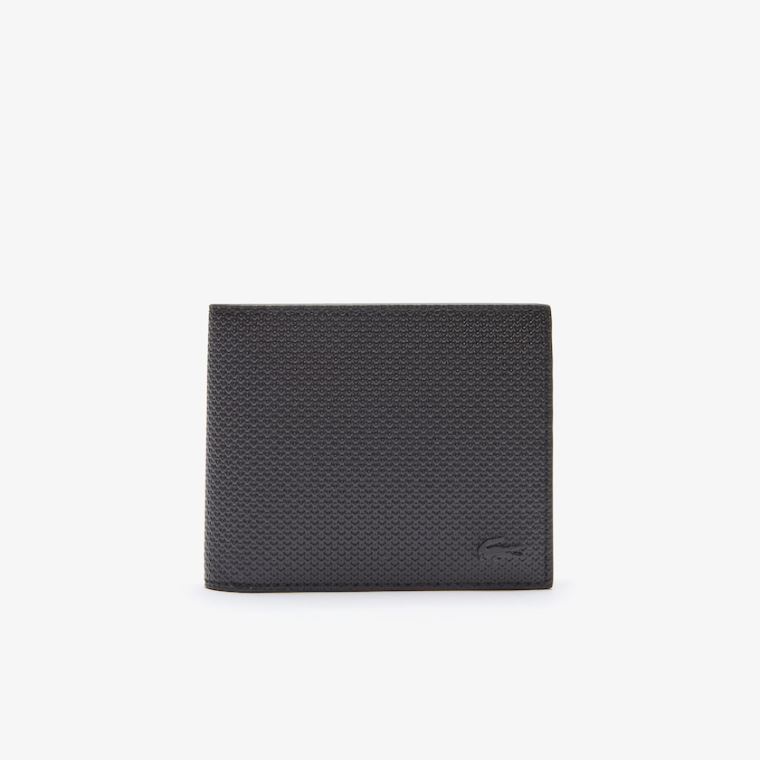 Lacoste Chantaco Piqué Bőr 8 Card Wallet Fekete | GZ3wd8Oz