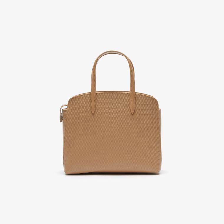 Lacoste Chantaco Piqué Bőr Handbag Khaki | LDYbUtSA