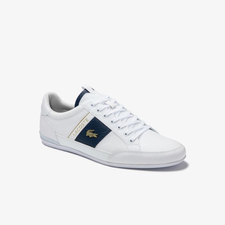 Lacoste Chaymon Bőr and Carbon Fibre Sneakers Fehér Fehér | WxmopKvy