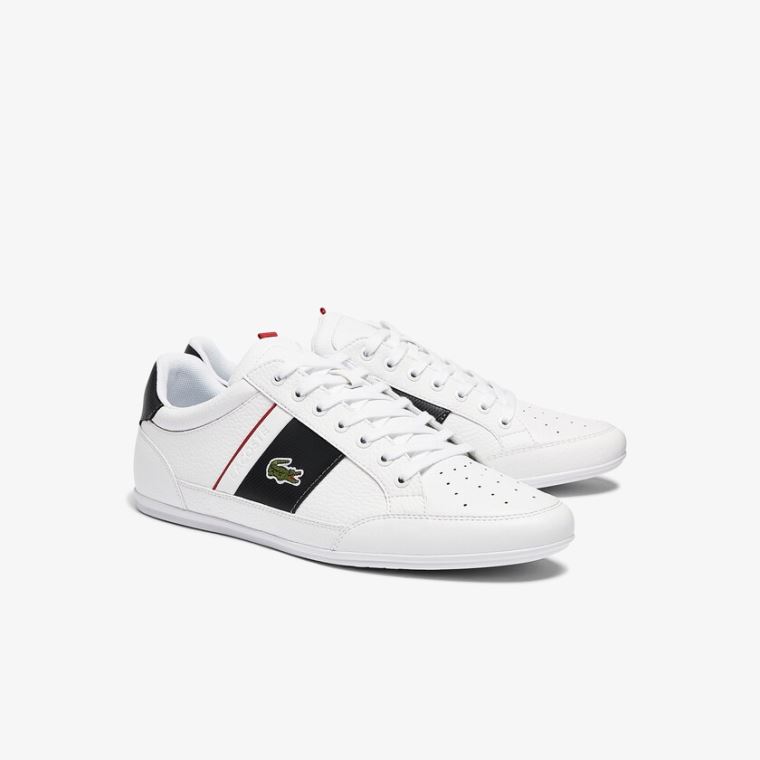 Lacoste Chaymon Bőr and Szintetikus Sneakers Fehér Sötétszürke | 6Pqarmju