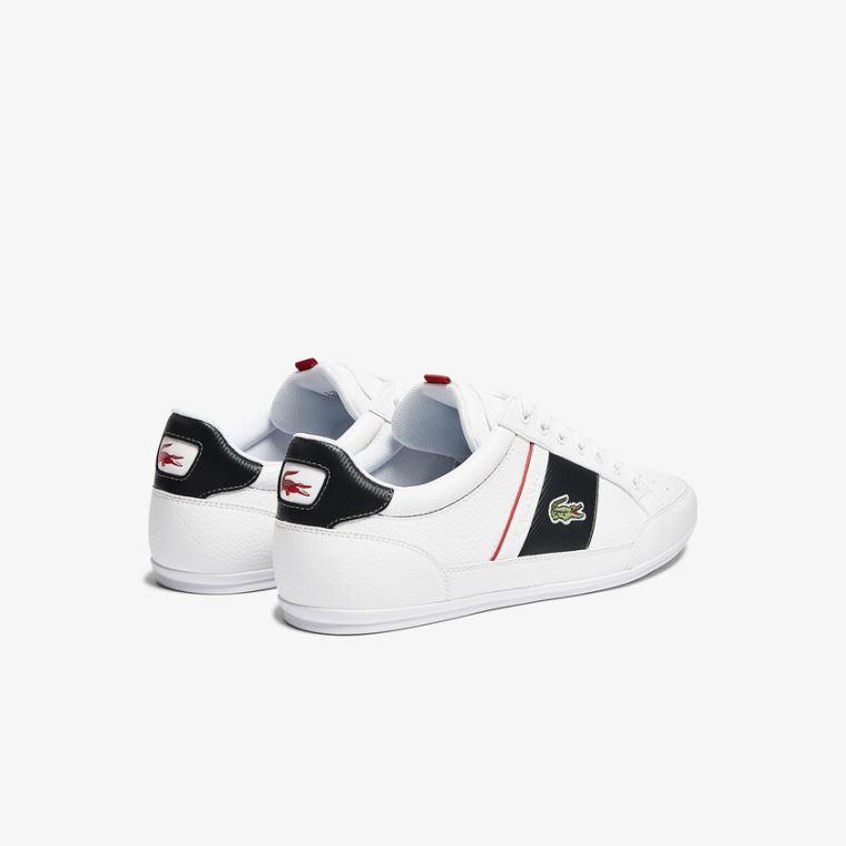 Lacoste Chaymon Bőr and Szintetikus Sneakers Fehér Sötétszürke | 6Pqarmju