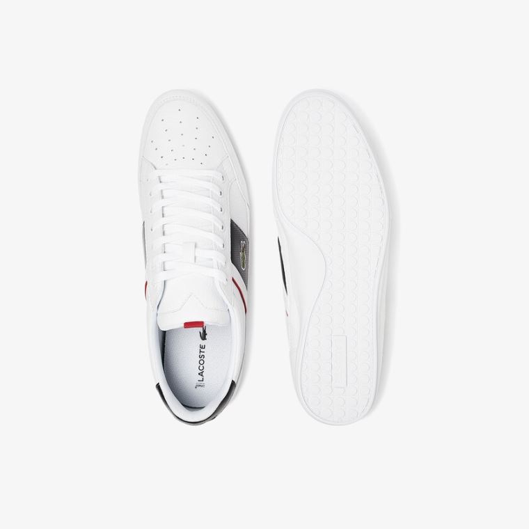 Lacoste Chaymon Bőr and Szintetikus Sneakers Fehér Sötétszürke | 6Pqarmju