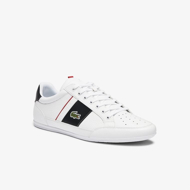 Lacoste Chaymon Bőr and Szintetikus Sneakers Fehér Sötétszürke | 6Pqarmju