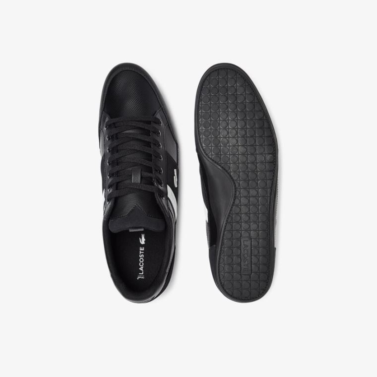 Lacoste Chaymon Bőr and Velúr Sneakers Fekete | r5rUryGW