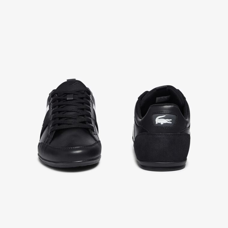 Lacoste Chaymon Bőr and Velúr Sneakers Fekete | r5rUryGW