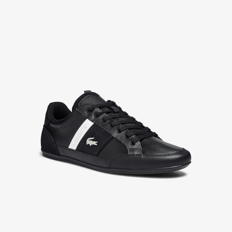 Lacoste Chaymon Bőr and Velúr Sneakers Fekete | r5rUryGW