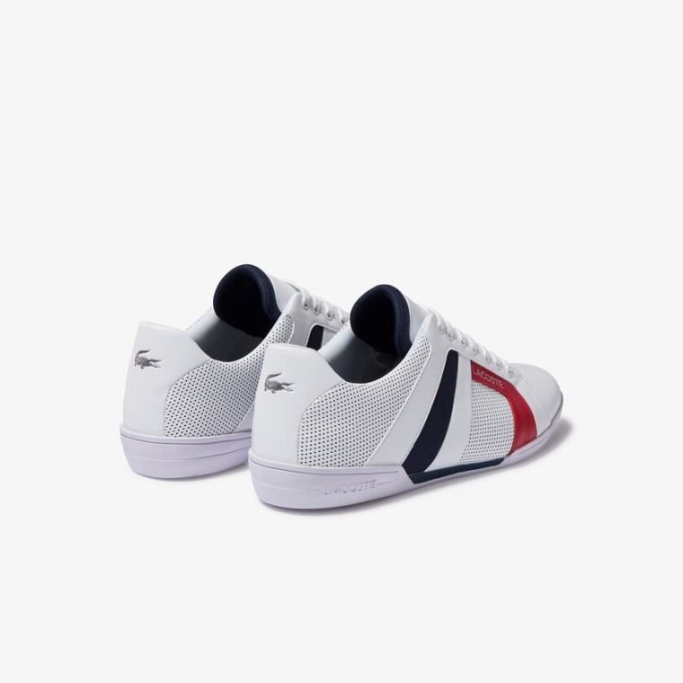 Lacoste Chaymon Club Bőr and Mesh Sneakers Fehér Sötétkék | 2hFZBQUr