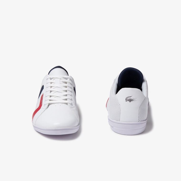 Lacoste Chaymon Club Bőr and Mesh Sneakers Fehér Sötétkék | 2hFZBQUr