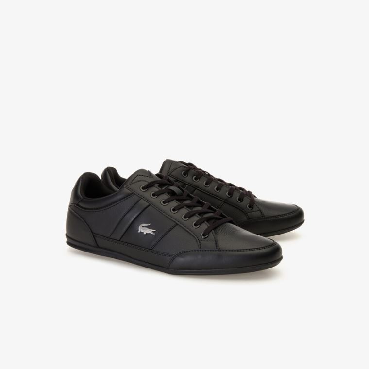 Lacoste Chaymon Nappa Bőr Sneakers Fekete | rOY6MaVt