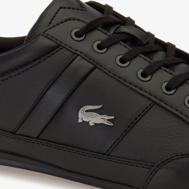 Lacoste Chaymon Nappa Bőr Sneakers Fekete | rOY6MaVt