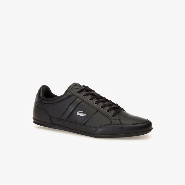 Lacoste Chaymon Nappa Bőr Sneakers Fekete | rOY6MaVt