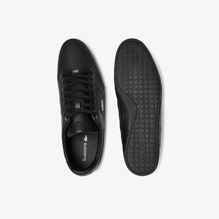 Lacoste Chaymon Szintetikus and Bőr Sneakers Fekete Fekete | 8y7Antpw