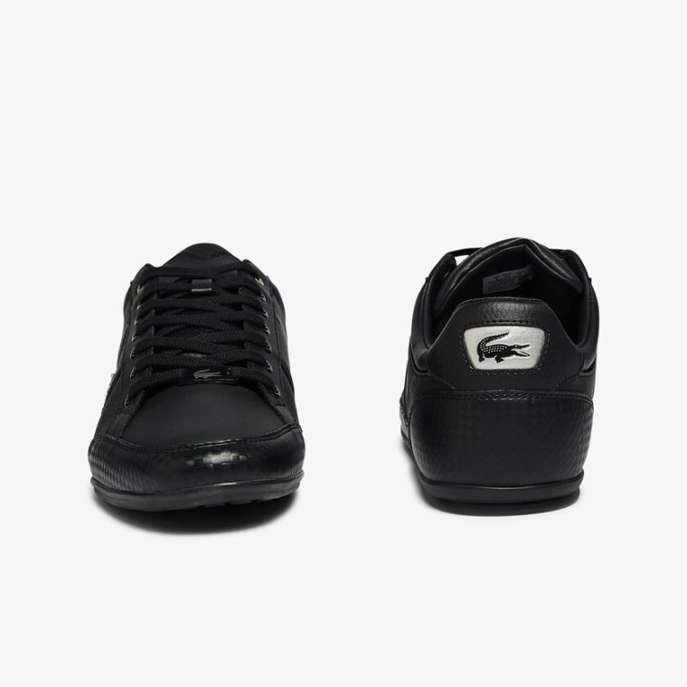 Lacoste Chaymon Szintetikus and Bőr Sneakers Fekete Fekete | 8y7Antpw