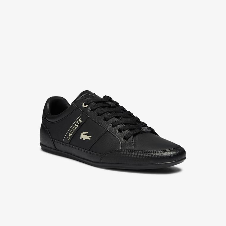 Lacoste Chaymon Szintetikus and Bőr Sneakers Fekete Fekete | 8y7Antpw