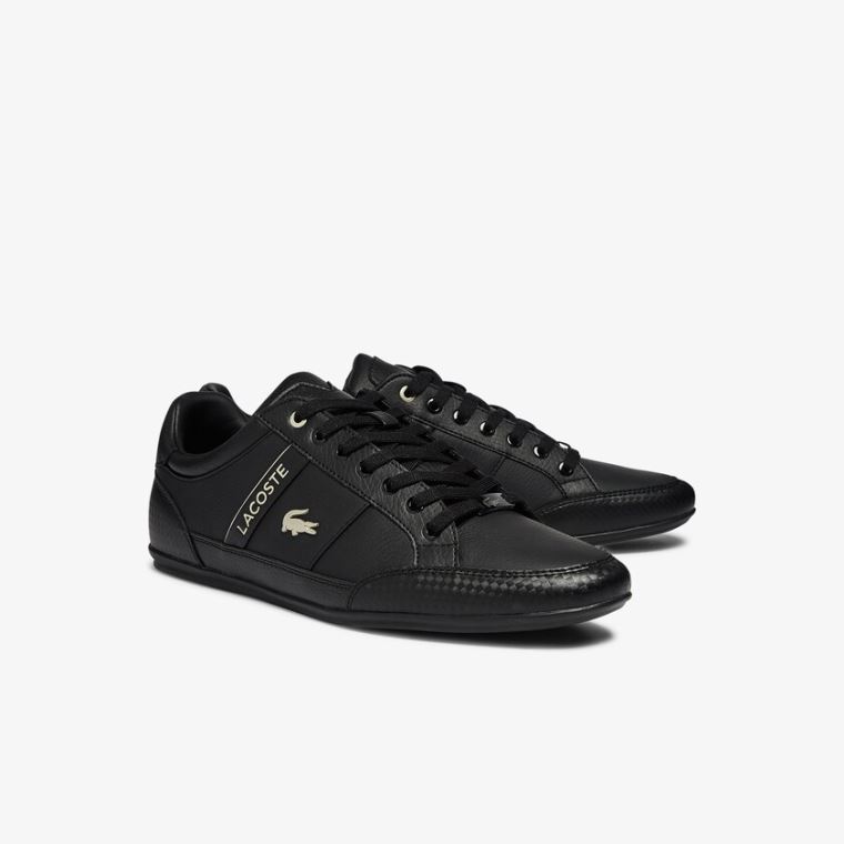 Lacoste Chaymon Szintetikus and Bőr Sneakers Fekete | AITl7Li7