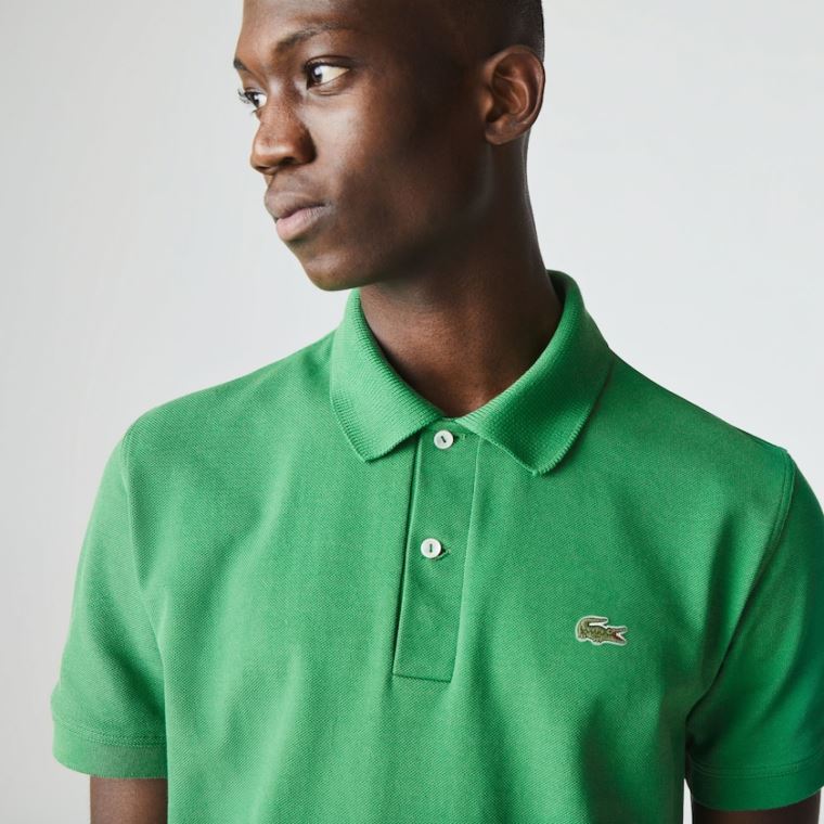 Lacoste Classic Fit Organic Pamut Piqué Polo Zöld | 4HoM0SEp