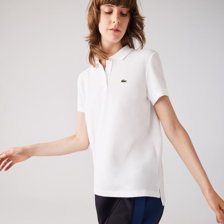 Lacoste Classic Fit Soft Pamut Petit Piqué Polo Fehér | 24Vc3S31