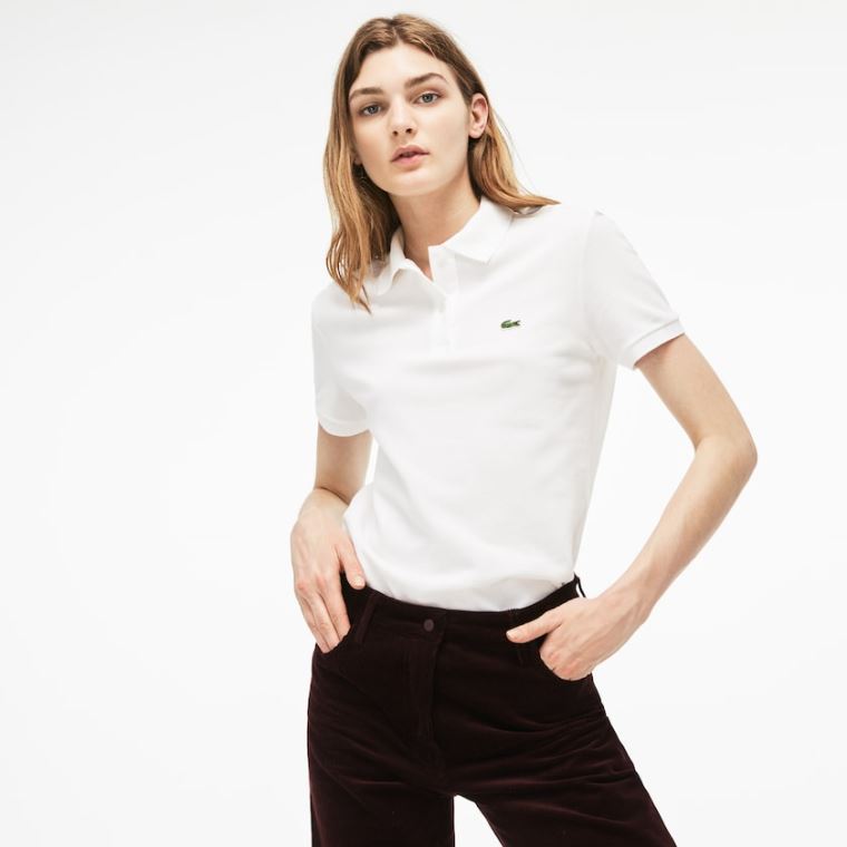 Lacoste Classic Fit Soft Pamut Petit Piqué Polo Fehér | 24Vc3S31