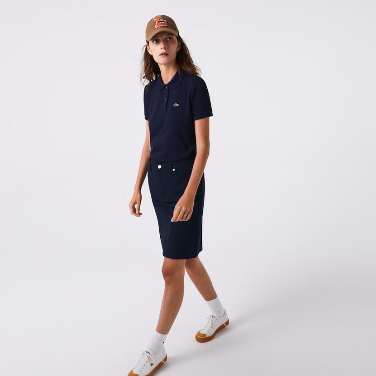 Lacoste Classic Fit Soft Pamut Petit Piqué Polo Sötétkék Kék | 6em7hvdP