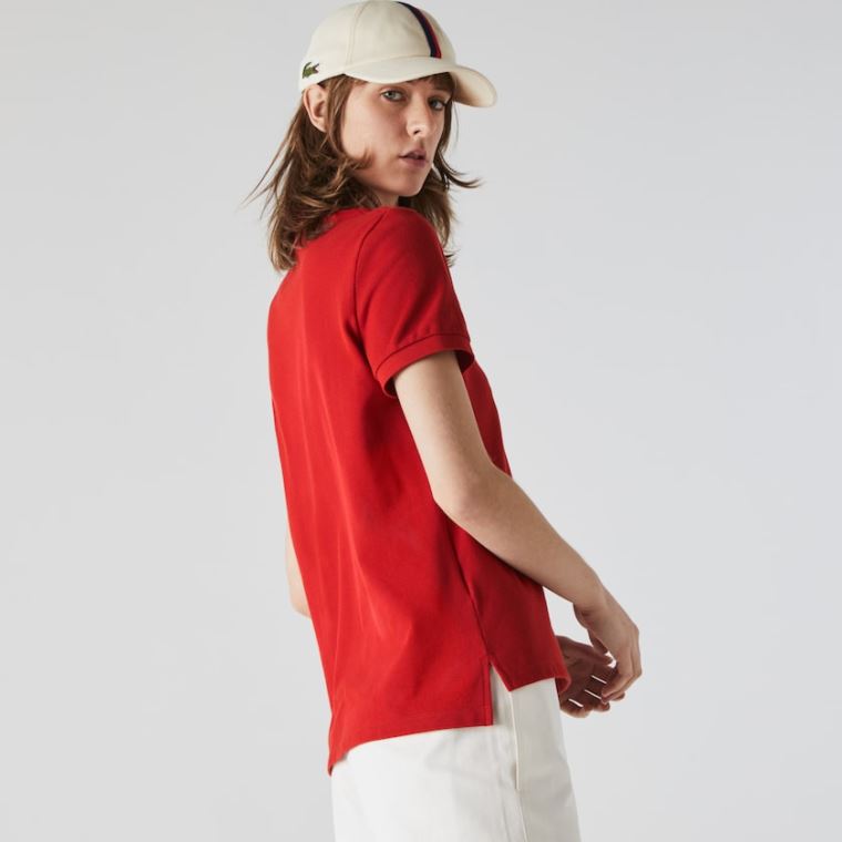 Lacoste Classic Fit Soft Pamut Petit Piqué Polo Piros | OsaJgHSZ